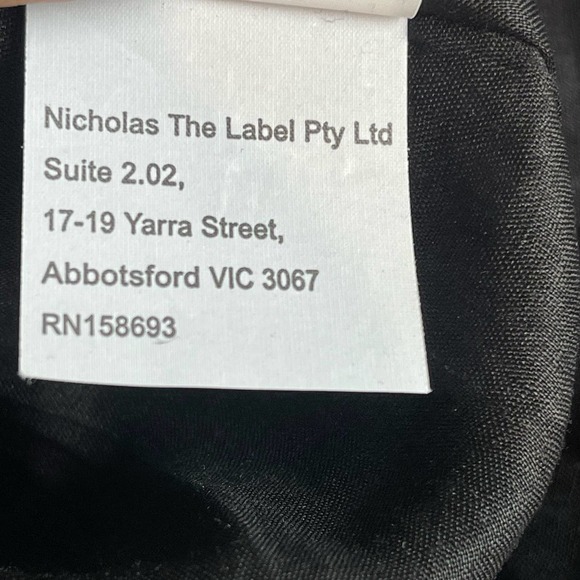 NICHOLAS Halo Gathered Cotton-Poplin Halterneck Maxi Dress Black 12 NWT - Picture 11 of 12